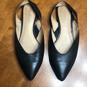 Madewell sling back point toe flats